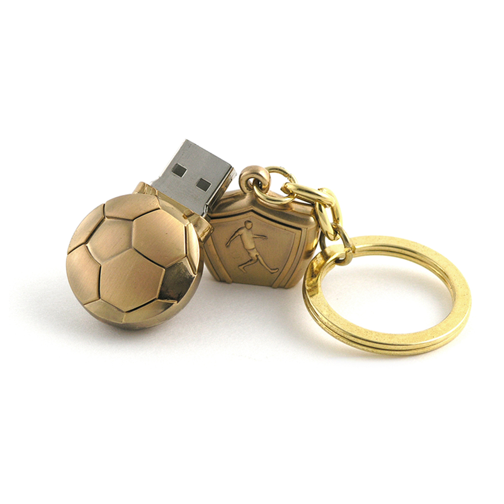 金屬足球隨身碟 鑰匙圈隨身碟-