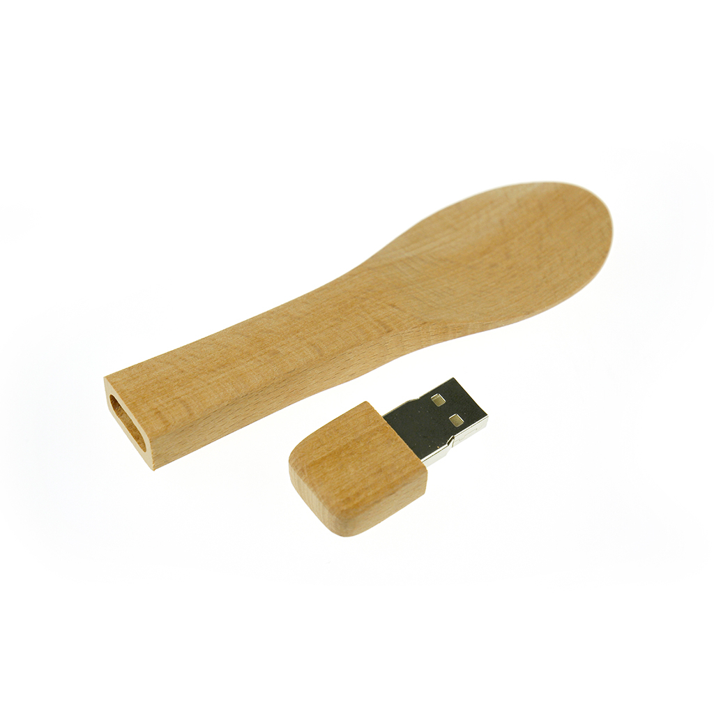 木頭湯匙造型USB 創意隨身碟-