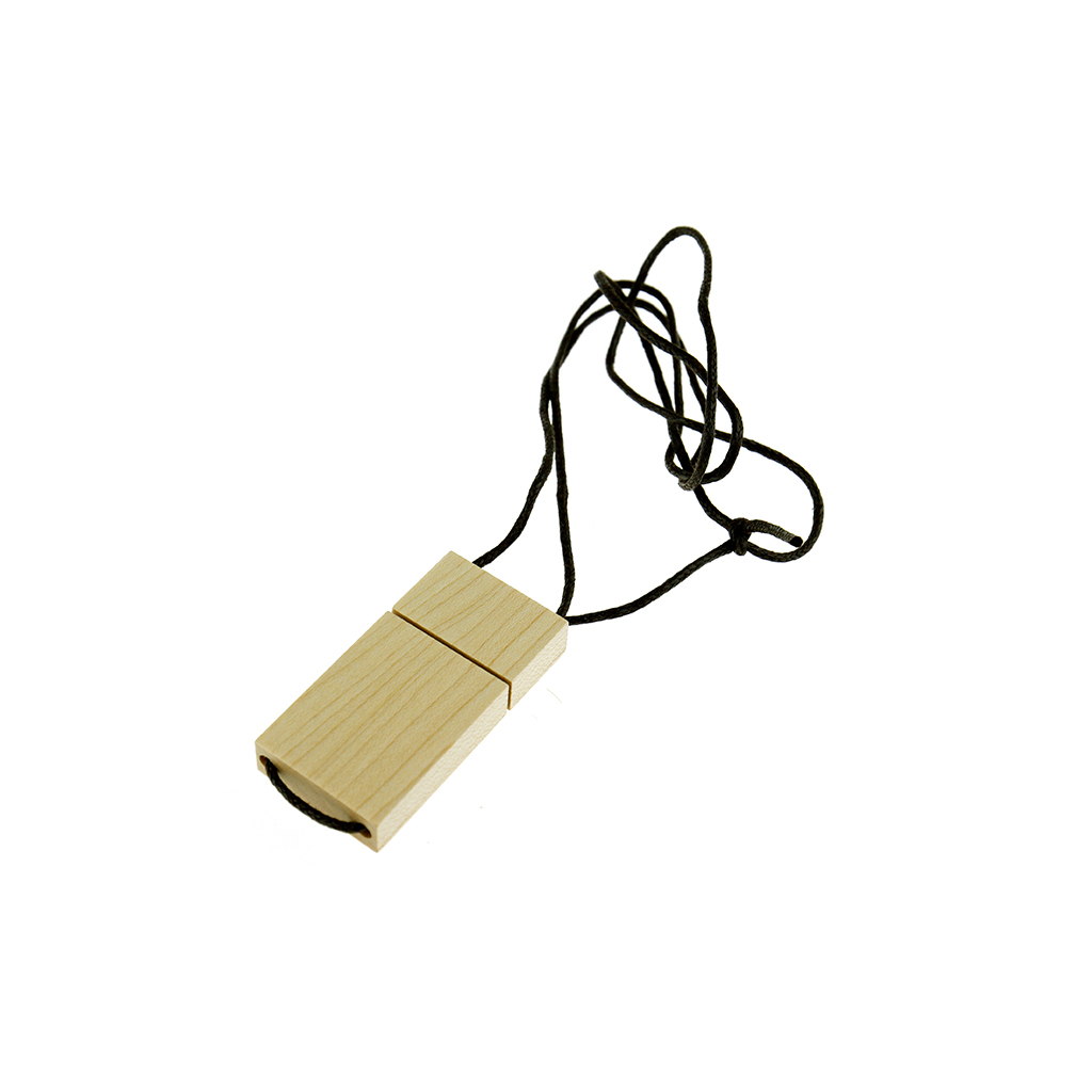 掛繩木頭隨身碟-