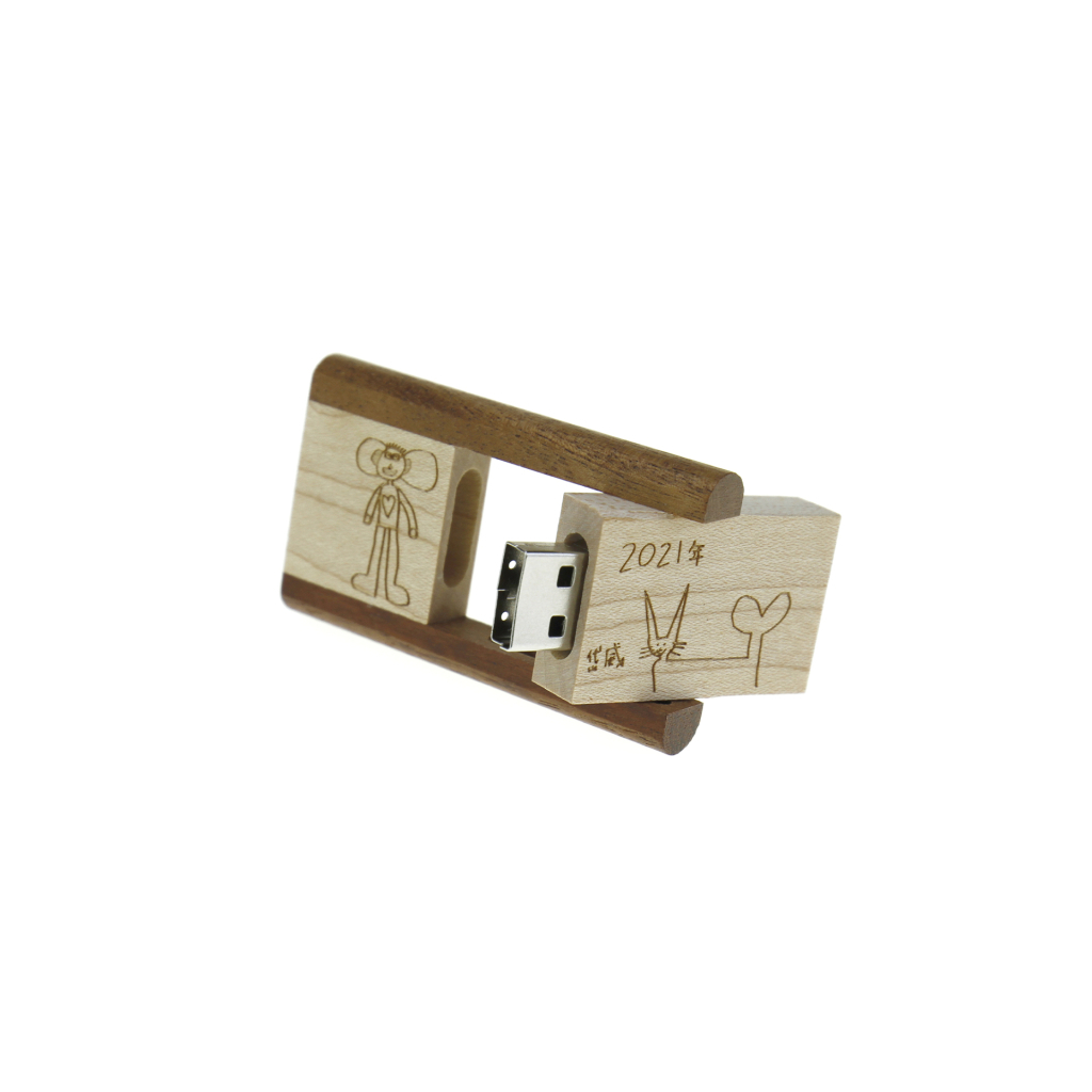 木頭掛飾隨身碟 USB隨身碟-