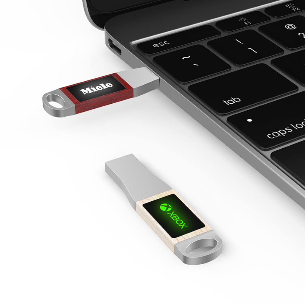 企業logo木頭隨身碟-