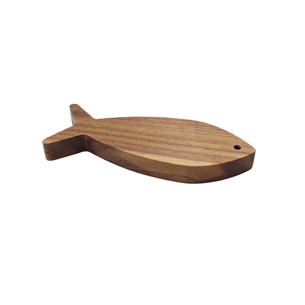 小魚造型木頭隨身碟-小魚造型木頭隨身碟